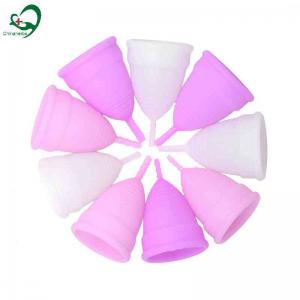 Chinaherbs oem color reusable folding design menstrual cup