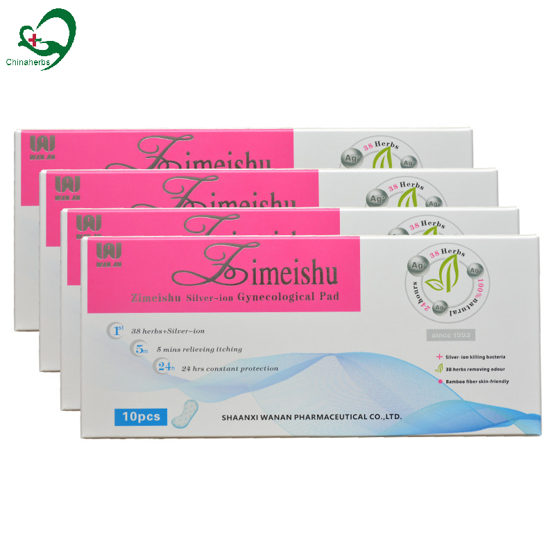 Chinaherbs Zimeishu silver-ion gynecological pads