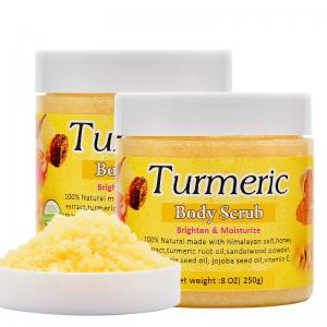 Hiherbs Turmeric Body Scrub - Natural Gentle Exfoliant 8 Oz